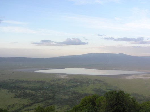 Ngorongoro-kratern. Utsikt från vår lodge