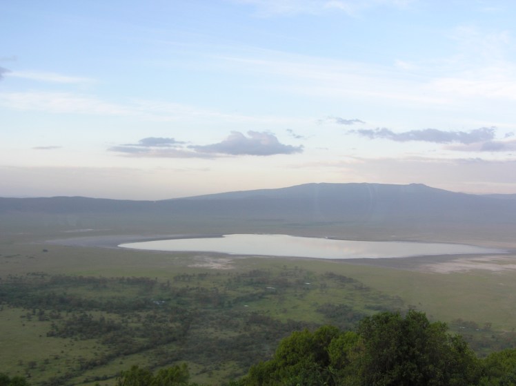 Ngorongoro-kratern. Utsikt från vår lodge