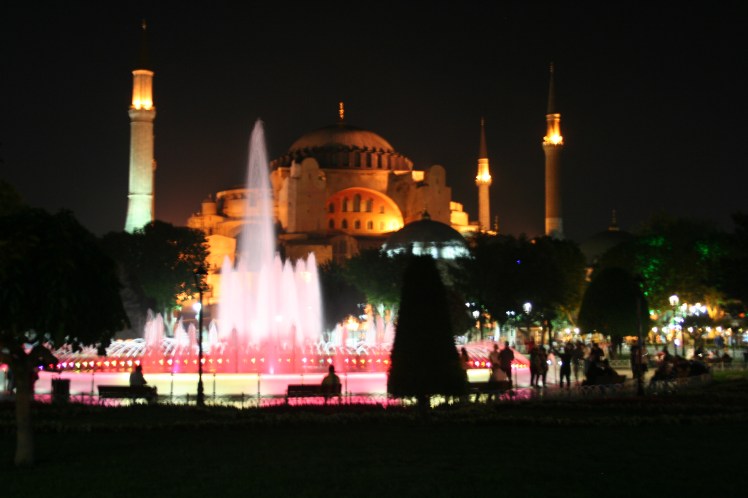 Kvällsvy över Hagia Sofia