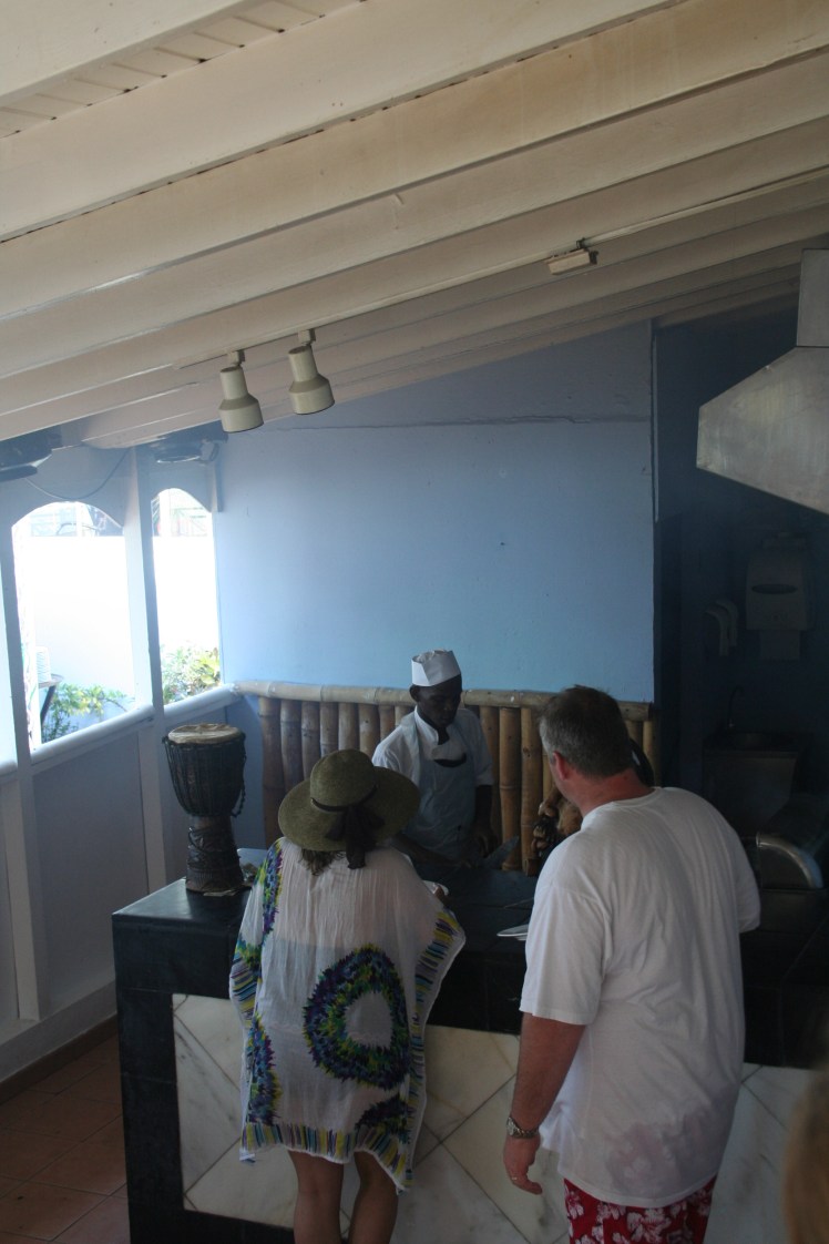 Jerk chicken-utlämning