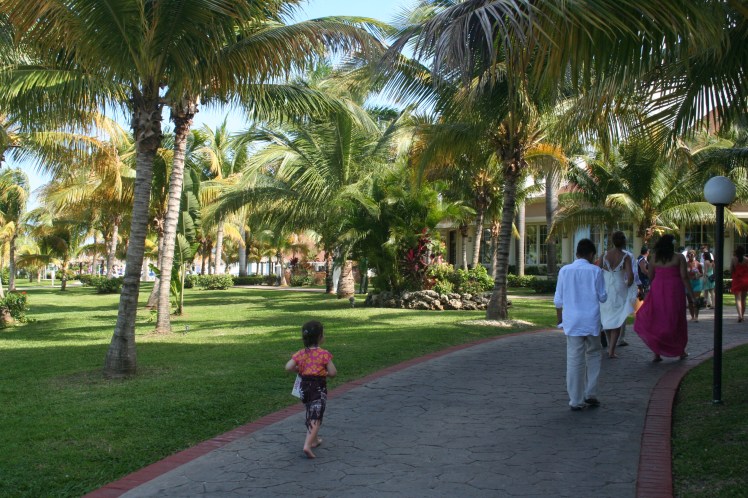 Lilla Meja och ett av hotellets alla bröllopsföljen