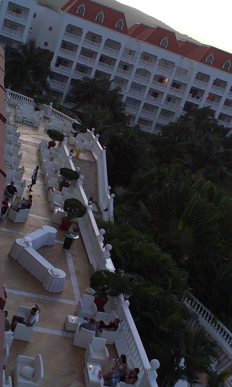 Loungen. Fotad från vårt hotellrum.